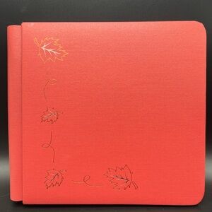Creative Memories Foil Leaves 7x7 Album Rust Orange 12 Sheets Scrapbook Fall